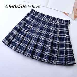 Summer Plaid Pleated Women Mini Skirts Harajuku Female Empire Casual Japanese Kawaii Cute Skirts Student Uniform Sailor Skirt