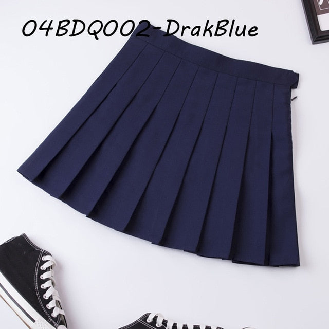 Summer Plaid Pleated Women Mini Skirts Harajuku Female Empire Casual Japanese Kawaii Cute Skirts Student Uniform Sailor Skirt