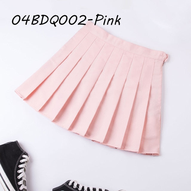 Summer Plaid Pleated Women Mini Skirts Harajuku Female Empire Casual Japanese Kawaii Cute Skirts Student Uniform Sailor Skirt