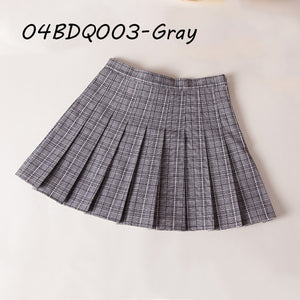 Summer Plaid Pleated Women Mini Skirts Harajuku Female Empire Casual Japanese Kawaii Cute Skirts Student Uniform Sailor Skirt