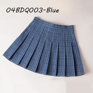 Summer Plaid Pleated Women Mini Skirts Harajuku Female Empire Casual Japanese Kawaii Cute Skirts Student Uniform Sailor Skirt