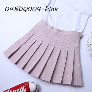 Summer Plaid Pleated Women Mini Skirts Harajuku Female Empire Casual Japanese Kawaii Cute Skirts Student Uniform Sailor Skirt