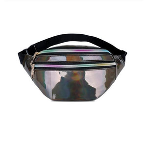 TOP new fanny pack multi-function steam punk leg fashion  bag Reflective laser Shoulder bag women's belt waist bag pochete