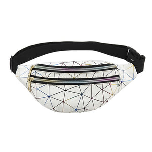 TOP new fanny pack multi-function steam punk leg fashion  bag Reflective laser Shoulder bag women's belt waist bag pochete