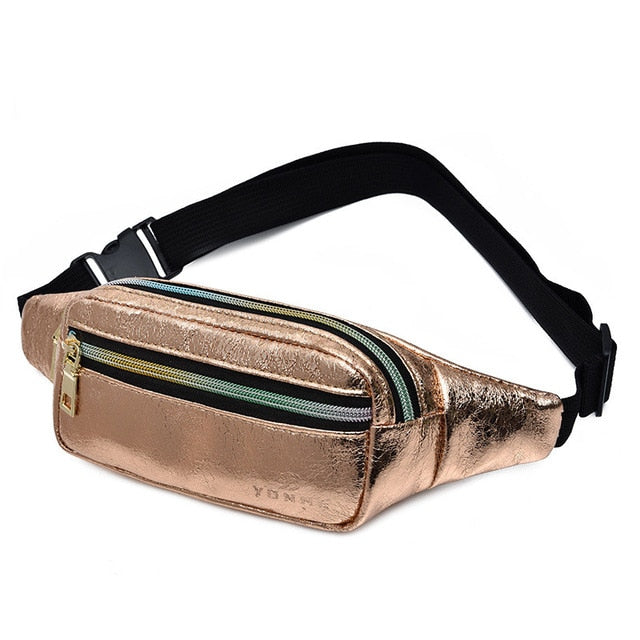 TOP new fanny pack multi-function steam punk leg fashion  bag Reflective laser Shoulder bag women's belt waist bag pochete