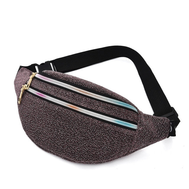 TOP new fanny pack multi-function steam punk leg fashion  bag Reflective laser Shoulder bag women's belt waist bag pochete