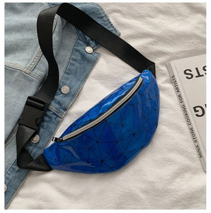 TOP new fanny pack multi-function steam punk leg fashion  bag Reflective laser Shoulder bag women's belt waist bag pochete