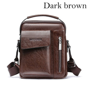 2020 Men Tote Bags Set Fashion Man Vintage Leather Messenger Bag Male Cross Body Shoulder Business Bags For Men bolsas male