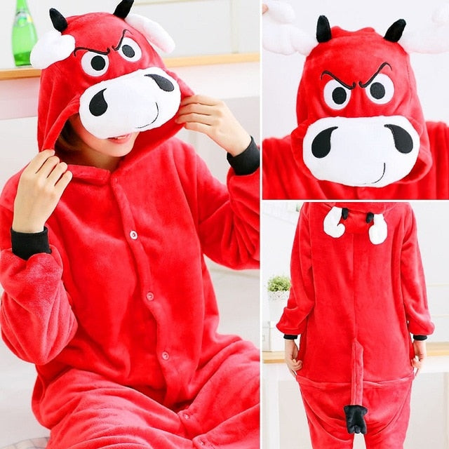 Unisex Kigurumi Adults Animal Pajamas Anime Onesie Stitch Unicorn Panda Bear Pikachu Flannel Cartoon Cute Warm Cosplay Sleepwear