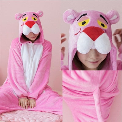 Unisex Kigurumi Adults Animal Pajamas Anime Onesie Stitch Unicorn Panda Bear Pikachu Flannel Cartoon Cute Warm Cosplay Sleepwear