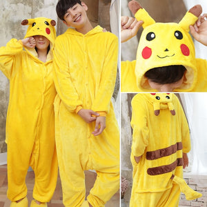 Unisex Kigurumi Adults Animal Pajamas Anime Onesie Stitch Unicorn Panda Bear Pikachu Flannel Cartoon Cute Warm Cosplay Sleepwear