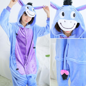 Unisex Kigurumi Adults Animal Pajamas Anime Onesie Stitch Unicorn Panda Bear Pikachu Flannel Cartoon Cute Warm Cosplay Sleepwear