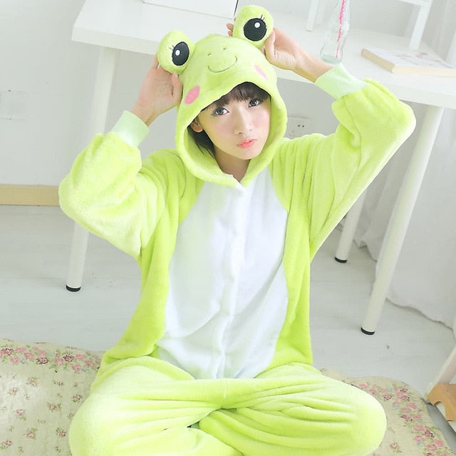 Unisex Kigurumi Adults Animal Pajamas Anime Onesie Stitch Unicorn Panda Bear Pikachu Flannel Cartoon Cute Warm Cosplay Sleepwear