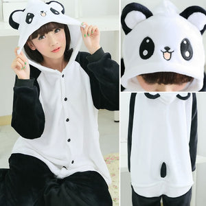 Unisex Kigurumi Adults Animal Pajamas Anime Onesie Stitch Unicorn Panda Bear Pikachu Flannel Cartoon Cute Warm Cosplay Sleepwear