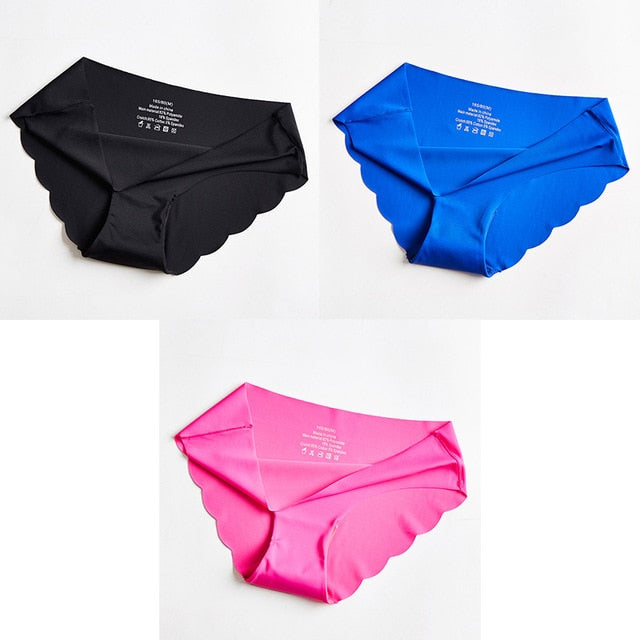 3 Pcs Seamless Panties For Woman Underwear Sexy Briefs Solid Female Panty Hot Sale Underwear For Women Seamless M-XXL BANNIROU