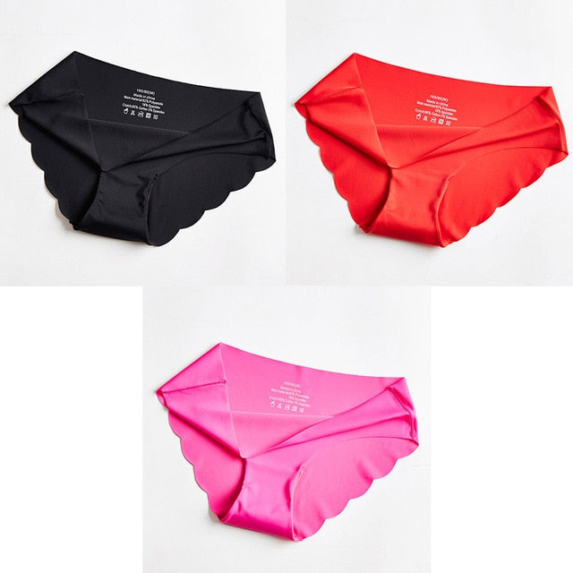 3 Pcs Seamless Panties For Woman Underwear Sexy Briefs Solid Female Panty Hot Sale Underwear For Women Seamless M-XXL BANNIROU