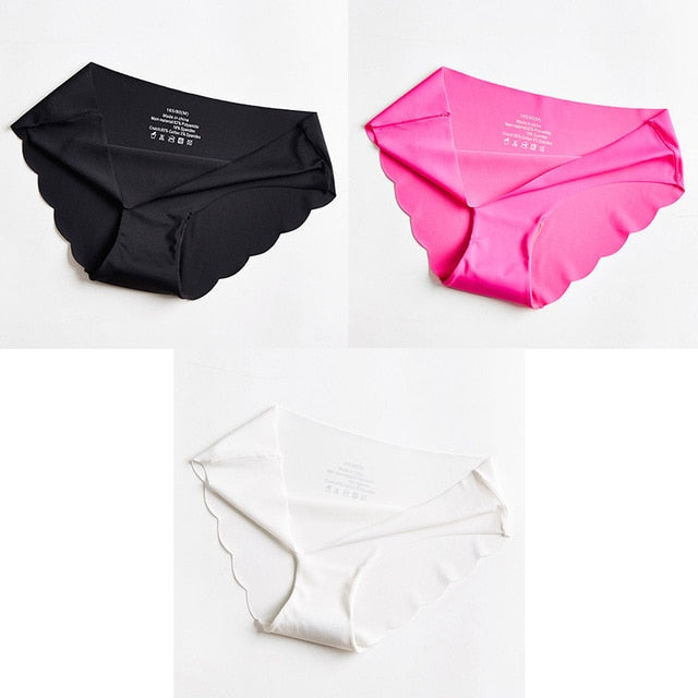 3 Pcs Seamless Panties For Woman Underwear Sexy Briefs Solid Female Panty Hot Sale Underwear For Women Seamless M-XXL BANNIROU