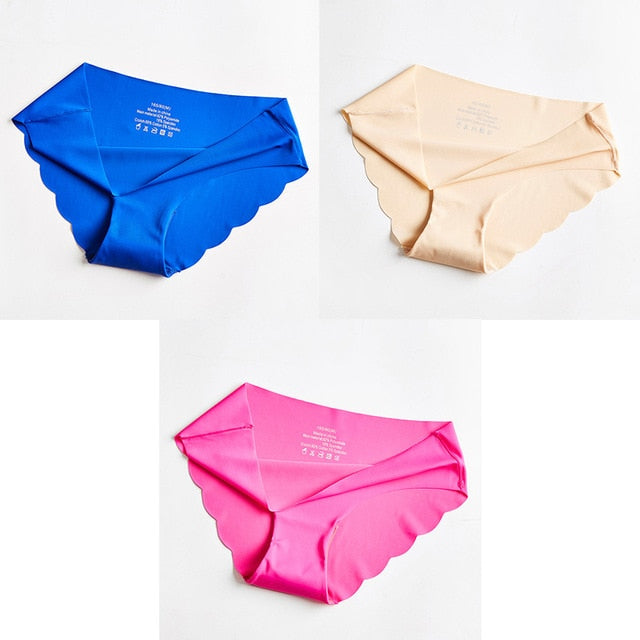 3 Pcs Seamless Panties For Woman Underwear Sexy Briefs Solid Female Panty Hot Sale Underwear For Women Seamless M-XXL BANNIROU