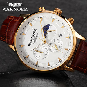 New WAKNOER Brand Watch Waterproof Wristwatch Men's Watches Relogio Masculino Watch Men Fashion Reloj Hombre Male Clock Time