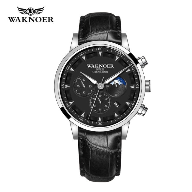 New WAKNOER Brand Watch Waterproof Wristwatch Men's Watches Relogio Masculino Watch Men Fashion Reloj Hombre Male Clock Time