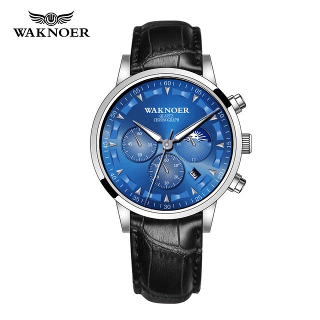 New WAKNOER Brand Watch Waterproof Wristwatch Men's Watches Relogio Masculino Watch Men Fashion Reloj Hombre Male Clock Time