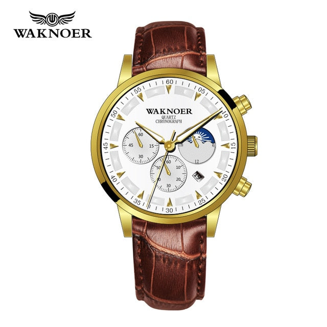 New WAKNOER Brand Watch Waterproof Wristwatch Men's Watches Relogio Masculino Watch Men Fashion Reloj Hombre Male Clock Time