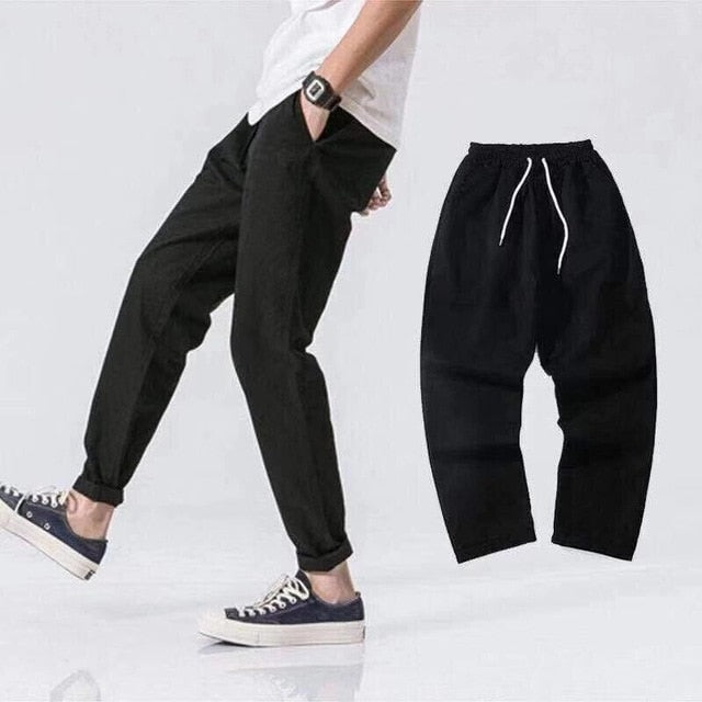 Side Stripe Track Jogger Pants Men 2020 Reflective Label Track Harem Pants Homme Streetwear Male HipHop