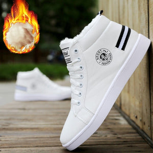 Casual Sneakers High Top Shoes Men White Sport Shoes 2020 New Arrival Ankle Boots Leather Sneakers Male Shoes