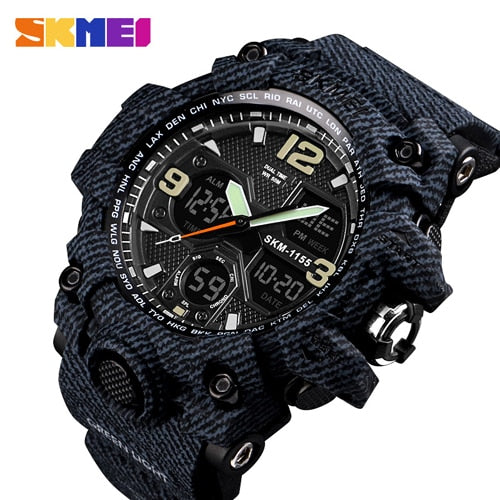 SKMEI Brand Luxury Military Sports Watches Men Quartz Analog LED Digital Clock Man Waterproof Dual Display Wristwatches Relogio