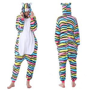 Unisex Kigurumi Adults Animal Pajamas Anime Onesie Stitch Unicorn Panda Bear Pikachu Flannel Cartoon Cute Warm Cosplay Sleepwear