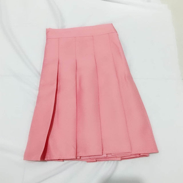 QRWR XS-3XL Plaid Summer Women Skirt 2020 High Waist Stitching Student Pleated Skirts Women Cute Sweet Girls Dance Mini Skirt