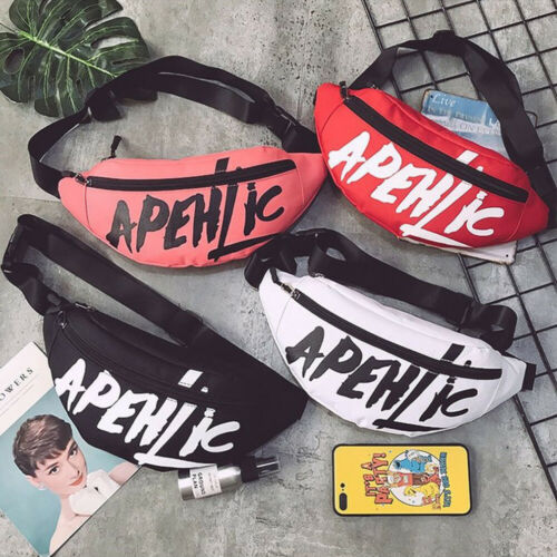 Hirigin New Men Women Waist Bag Bum Fanny Pack Hip Hop Waist Packs Zip Belt Money Pouch 4 colors