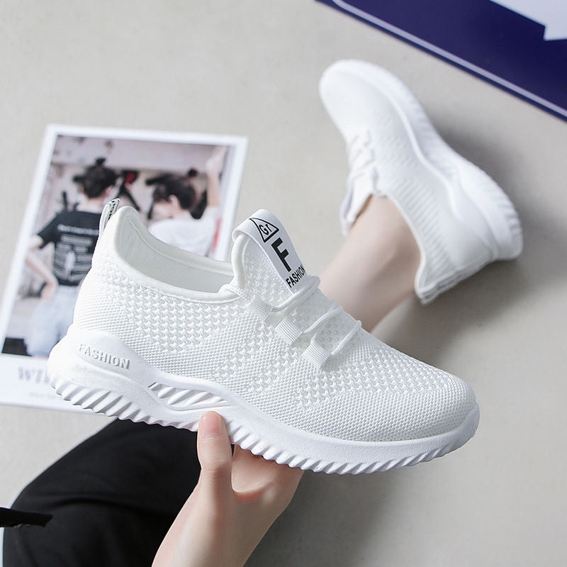 Mesh Sneakers Female Students 2020 Spring Summer New Women's Shoes Korean Fashion Running White Shoe Breathable Mesh Shoes PDD17