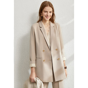 Amii Minimalism set for women Autumn  4 piece set Solid blazer,vest,high waist pants sold separately women's costumes 12060909