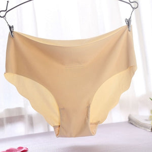 3 Pack ! Solid Ladies Women Seamless Panties Ice Silk Underwear G String Underpants Sexy Lingerie Briefs Hipster Intimates