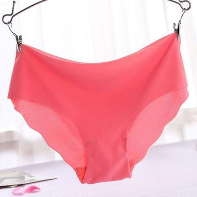 3 Pack ! Solid Ladies Women Seamless Panties Ice Silk Underwear G String Underpants Sexy Lingerie Briefs Hipster Intimates