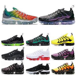 Men Women Running Shoes Rainbow Bumblebee Active Fuchsia Eagles Triple Black White women sports sneakers TN Size 36-45