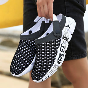 2020 New Mesh Men's Clogs Summer Shoes Men Size 12 Slippers Breathable Non-slip Mules Male Garden Shoes Casual Soft Beach Sandal